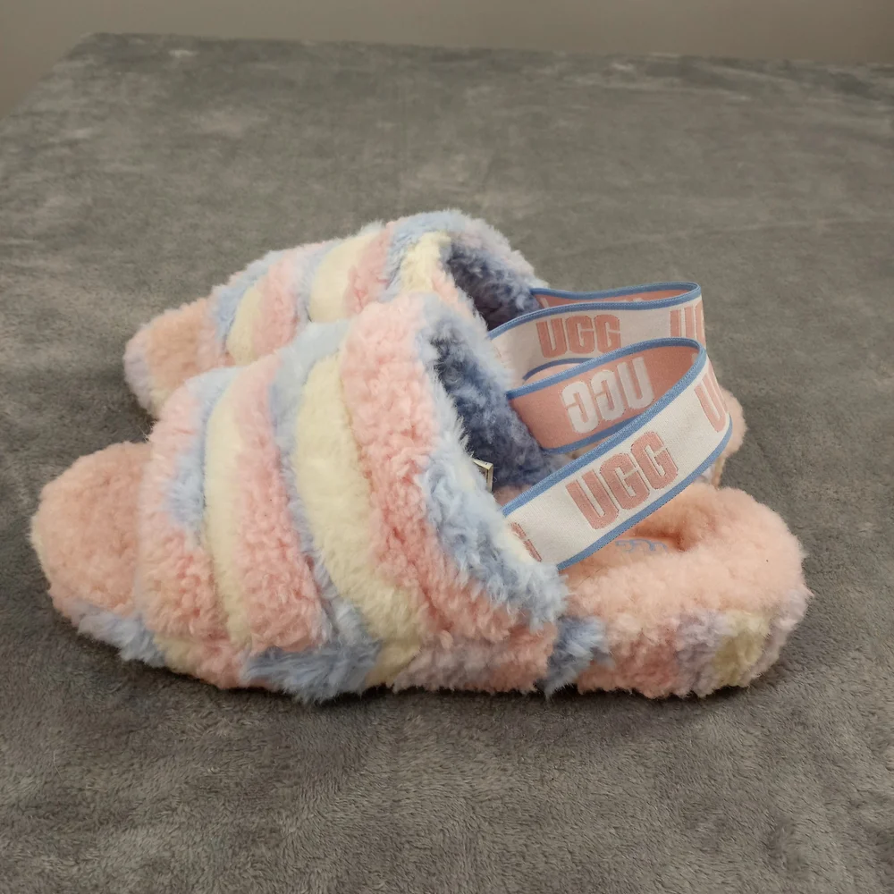 UGG Women's Pastel Fluffy Slippers Size 11 - Picture 6 of 11